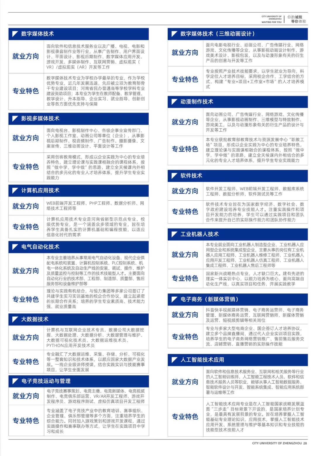 郑州城市职业学院2024年招生简章